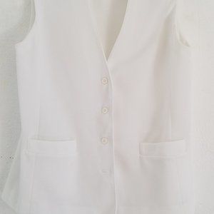 Vintage White sleeveless vest.